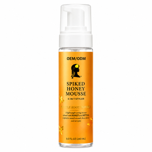 Hot New Organic 4-in-1 Light Hold Anti-Frizz Hypoallergenic Hair Styler Nourish Hydrate Add Shine Honey <b>Foaming</b> Mousse Camille - Product Image 1