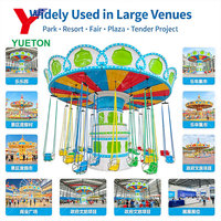 Manège de chaise volante certifié CE, 24 places, pour parc d'attractions, balançoire ondulante rotative extérieure pour fête foraine