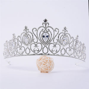 النساء الزفاف إكليل تاجي الزفاف الاكسسوارات الذهب مطلي تاج فخم - Product Image 4