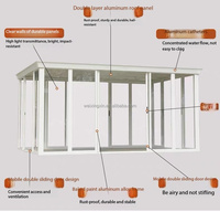 Terraza Acristalada Multifuncional de Estilo Europeo con Puertas y Ventanas Corredizas de Aluminio Aisladas para Jardín y Ocio