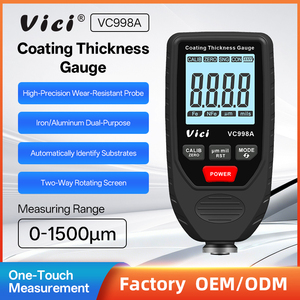 Vici VC998A Otomotiv Boya Kalınlık Ölçer, Araç Boyama ve Endüstriyel Kaplama Denetimi için Otomatik Tanımlama Özellikli - Product Image 1