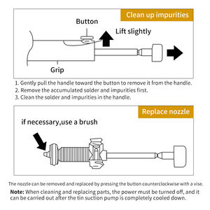 Pistola <span class=keywords><strong>de</strong></span> succión eléctrica 2 en 1 <span class=keywords><strong>de</strong></span> <span class=keywords><strong>estaño</strong></span>, bomba <span class=keywords><strong>de</strong></span> desoldar eléctrica para herramientas <span class=keywords><strong>de</strong></span> reparación <span class=keywords><strong>de</strong></span> placa base - Product Image 5
