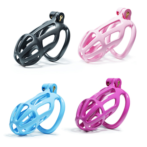 Cage de chasteté légère en résine, anneau rond, pour homme, dispositif de verrouillage du pénis, jouet sexuel pour hommes - Product Image 4