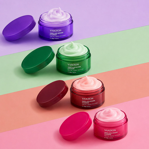 Pots à crème givrés à large ouverture 200g 250g, couleur personnalisée, transparents, vides, pour soins de la peau, en plastique PET, pour gommages corporels, avec joint et couvercles blancs - Product Image 4