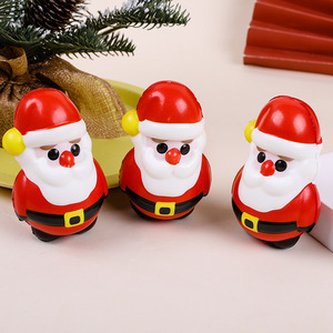 Nueva Navidad suave PU espuma 3D Squishy juguete Santa Claus muñeco de nieve Squeeze rebote lento dibujos animados - Product Image 2