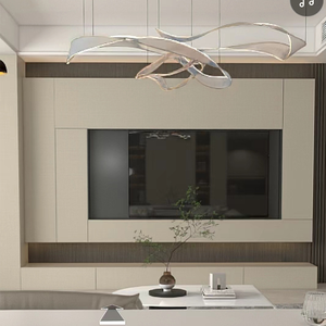 Meubles <span class=keywords><strong>de</strong></span> salon modernes et minimalistes en bois massif, armoires TV sur mesure, armoires <span class=keywords><strong>de</strong></span> cuisine, design tout-en-un - Product Image 5