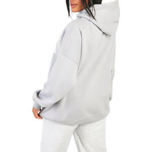 Haut de gamme sans cordon en polaire automne-hiver décontracté à sequins anti-plis écologique coupe ample personnalisée à capuche sur le devant - Product Image 3