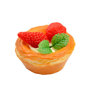 1 Modelo de comida de simulación: Pastel de pan suave y Tarta de huevo simulada, 7 cm, imán de nevera, accesorios para decoración de vitrinas y bodas - Product Image 5