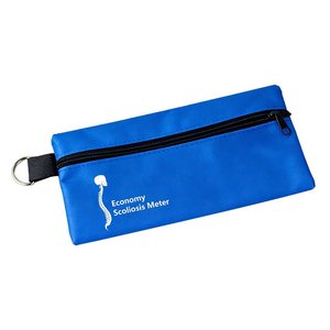 Bolsa de almacenamiento para medidor de escoliosis, bolsa de herramientas portátil impermeable con cremallera y llavero, color azul - Product Image 1