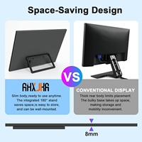 Monitor Portátil AHXJKA de 23.8 Pulgadas con Pantalla Grande, Soporte Ajustable, 100Hz, USB-C/ 100% SRGB FHD IPS, 2 Altavoces, 2000:1