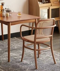 Sedia da Pranzo in Legno e Rattan Fatta a Mano, Sgabello Alto in Legno Antico da Produttore Indonesiano per Arredamento Casa, <span class=keywords><strong>Bar</strong></span> e Appartamenti - Product Image 5