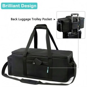 BSCI factory 600D polyester large capacity removable compartment <b>Media</b> pack business travel sneaker <b>storage</b> school waterproof - Product Image 4