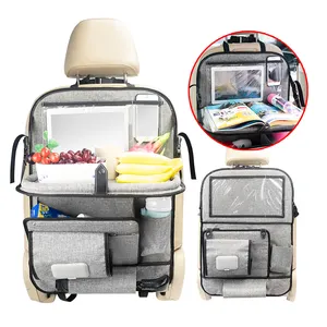 High Quality Pu Leather Collapsible Car Back Seat Storage Car Backseat Organizer