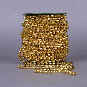Perles pour arbre de noël à suspendre, couleur or et argent, plateau de 6mm, vendu par brin de <span class=keywords><strong>25m</strong></span>, nouvelle collection - Product Image 1