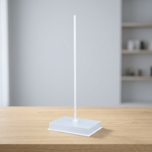Laboratory Retort Stand with 12.5mm X 750mm Polystyrene <b>Plastic</b> <b>Rod</b> and Heavy Base for Educational Use - Product Image 2