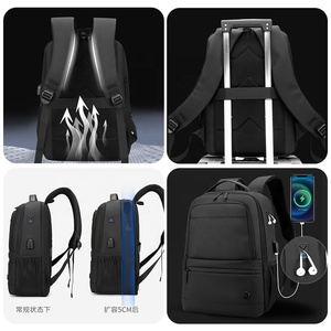 Mochila Inteligente Expandible para Viajes, Mochila de Negocios para <span class=keywords><strong>Hombre</strong></span>, Mochila de Viaje para Portátil con Puerto de Carga USB - Product Image 2