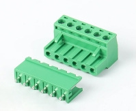 Bloc de bornes PCB enfichable, boîtier PBT/PA6T, broches en laiton étamé à souder, 150V 2A, gamme de fils 26-20AWG