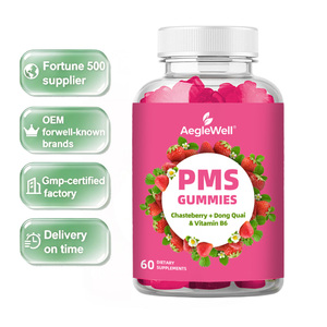 Aeglewell NON OGM Gummies Équilibre Hormonal SPM Vitamine B6 pour les Douleurs Menstruelles Féminines - Product Image 1