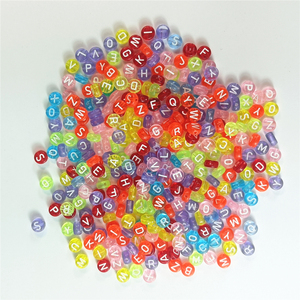 Paquete De 1200 De Letras Del Alfabeto, De Corazón De Cordón Elástico De 4x7mm, Acrílico Redondo