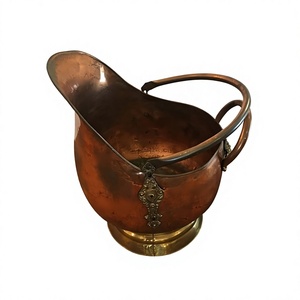 Admirable Design Copper And Brass <b>Coal</b> Bucket <b>Scuttle</b> For Fireplace <b>Coal</b> Storage Bucket At Lowest Prices - Product Image 1