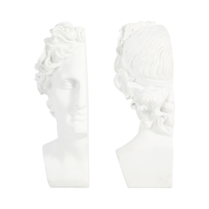 Fermalibri a Forma di Busto di Dea Verde in Resina, Decorazione per Casa, Ufficio, Studio, Scrivania e Libreria - Product Image 4