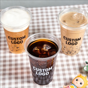 แก้วพลาสติกใสแบบใช้แล้วทิ้งขนาด 20 ออนซ์ 32 ออนซ์ สำหรับชานม ชาเย็น - Product Image 4