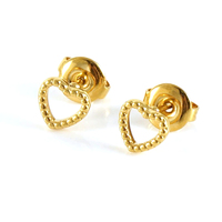 Ensemble de Bijoux Lincy Hollow Étanche pour Femmes: Boucles d'Oreilles et Bijoux en Acier Inoxydable Motif Trèfle à Quatre Feuilles, Cœur, Fleur, Nuage