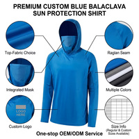 Hoodie de pêche personnalisé pour hommes, vêtements de pêche vierges, hoodie en tissu, protection UV, manches longues, chemise de pêche avec cache-cou