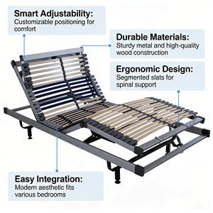 Умный электрический регулируемый каркас кровати |   Современный дизайн |   Регулируемые положения головы и ног |   Прочные железные ламели |   для квартир/отелей - Product Image 2