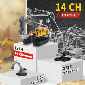 Ept <span class=keywords><strong>14</strong></span>-kênh hợp kim điều khiển từ xa máy xúc RC Digger với ánh sáng và âm thanh - Product Image 2
