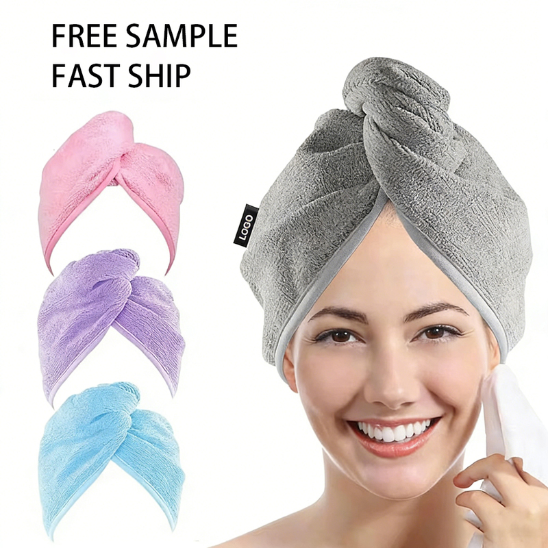 Custom Logo Ultra Plush Microfiber Hair