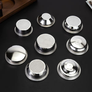 Cesta de filtro Espresso 51/53/58mm Portafiltro Tazón de polvo de acero inoxidable Individual Doble porción 2 Shot <span class=keywords><strong>Cafetera</strong></span> Taza de filtro - Product Image 1