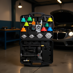 Kit de remplissage sous vide pour radiateur, 28 pièces, universel, testeur de pression du système de refroidissement automobile, outil de liquide de refroidissement, accessoires pour véhicules - Product Image 2