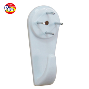 Không dấu vết nhựa cứng tường móc áo & hình ảnh treo móc-Trắng - Product Image 3