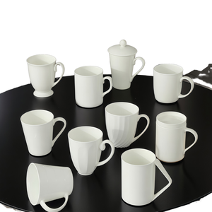 Mug à café en porcelaine fine blanche avec logo personnalisé 13oz pour cadeau d'entreprise, événement d'entreprise, promotion - Product Image 1
