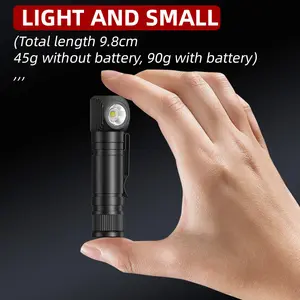 1200lm lampada frontale a LED ricaricabile luminosa regolabile USB C torcia frontale a forma di L impermeabile escursionismo campeggio caccia riparazione
