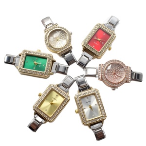 Hot Selling Ladies Quartz Watch Modular Charm Bracelet <b>Square</b> Diamond <b>Set</b> All Match DIY Watch Alloy European American Style - Product Image 5