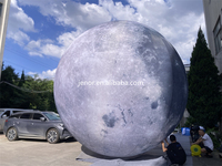 Ballon gonflable géant éclairé de la planète lunaire pour l'éclairage de la décoration du festival