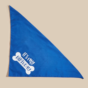 Tanpopo venta al por mayor personalizado mascota perro Bandana poliéster es mi cumpleaños impreso triángulo gato grande Baberos bufanda pañuelo fiesta regalo - Product Image 4