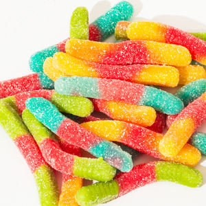 Factory Hot Wholesale <strong>Bulk</strong> Customized Sour Sweet Gummy Worm Mixed Fruit Flavors Jelly Soft <strong>Candy</strong> Custom Logo Available - Product Image 5