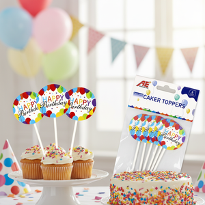 6 uds CAKER TOPPER 360 uds/CS suministros de decoración de pasteles para cupcakes y pasteles de cumpleaños/graduación - Product Image 4