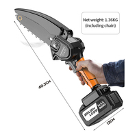 Tronçonneuse sans fil à batterie au lithium rechargeable de 6 pouces, Machine de découpe de bois professionnelle