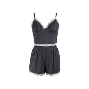 Ensemble de pyjama d'été respirant en coton pour femme avec short à taille élastique et débardeur – Confort léger et idéal pour les nuits chaudes - Product Image 1