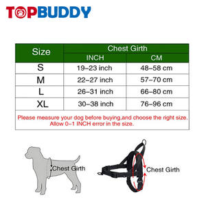 Harnais pour chien sans traction, rembourré, facile à utiliser, réglable, en nylon souple, durable, contrôle avant - Product Image 6