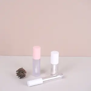 3/3.5/5/6/8ml xi lanh rõ ràng nhựa như Lip Gloss Ống Lip Gloss container với bàn chải lớn cho Mỹ phẩm sử dụng