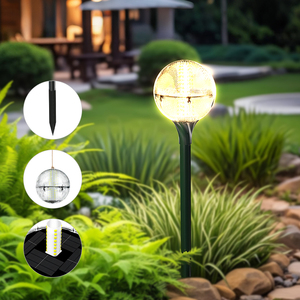 Sresky năng lượng mặt trời đèn sân vườn ngoài trời không thấm nước IP54 <span class=keywords><strong>LED</strong></span> với điều khiển không dây & dễ dàng cài đặt cho vườn & Pathway trang trí - Product Image 1