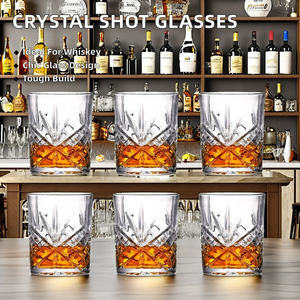 ホテルや昔ながらのウイスキー用バーボン用のおしゃれなクリアクリスタルカスタムグラステイスティングパイントグラス - Product Image 6