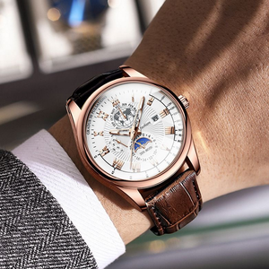 Orologio <span class=keywords><strong>da</strong></span> <span class=keywords><strong>Polso</strong></span> <span class=keywords><strong>di</strong></span> <span class=keywords><strong>Lusso</strong></span> <span class=keywords><strong>da</strong></span> <span class=keywords><strong>Uomo</strong></span> Fashion Impermeabile Luminoso Sportivo con Data Cassa in Lega <span class=keywords><strong>da</strong></span> 50mm Quadrante in Vetro Cinturino in Pelle al Quarzo - Product Image 2