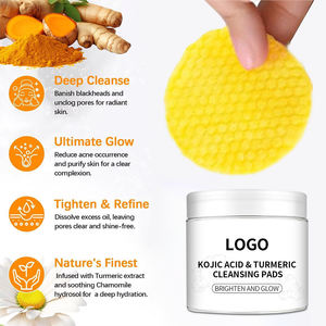 Almohadillas Exfoliantes de Ácido Salicílico al por Mayor, Almohadillas de Limpieza Facial con Ácido Kójico y Cúrcuma - Product Image 2