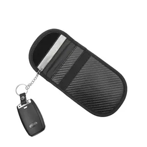 Bolsa de fibra de carbono para llave de coche, bloqueo de señal Rfid, Faraday, antirrobo, Faraday